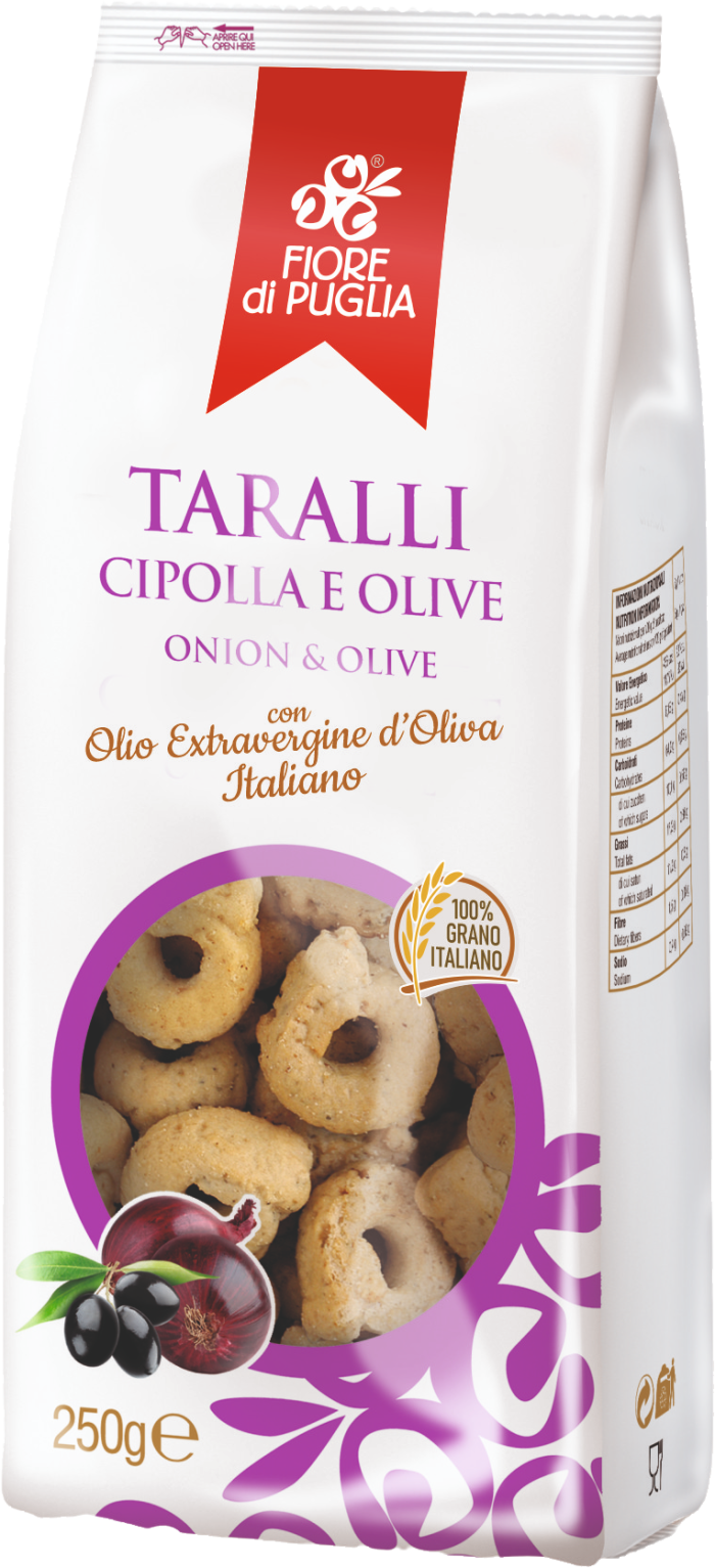 Taralli Cipolla e Olive 250gr